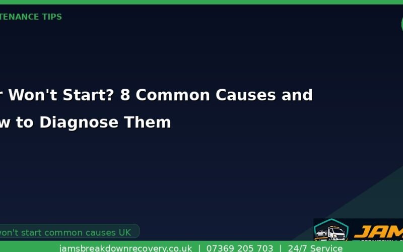 Car Won’t Start? 8 Common Causes and How to Diagnose Them