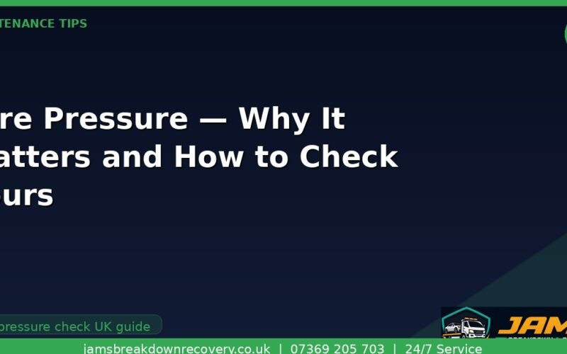 Tyre Pressure — Why It Matters and How to Check Yours